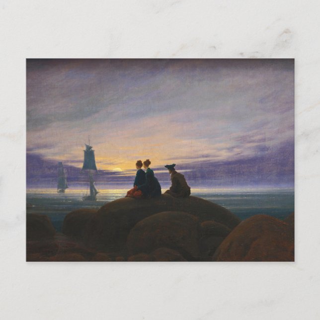 Caspar David Friedrich - Moonrise over the Sea Postcard (Front)