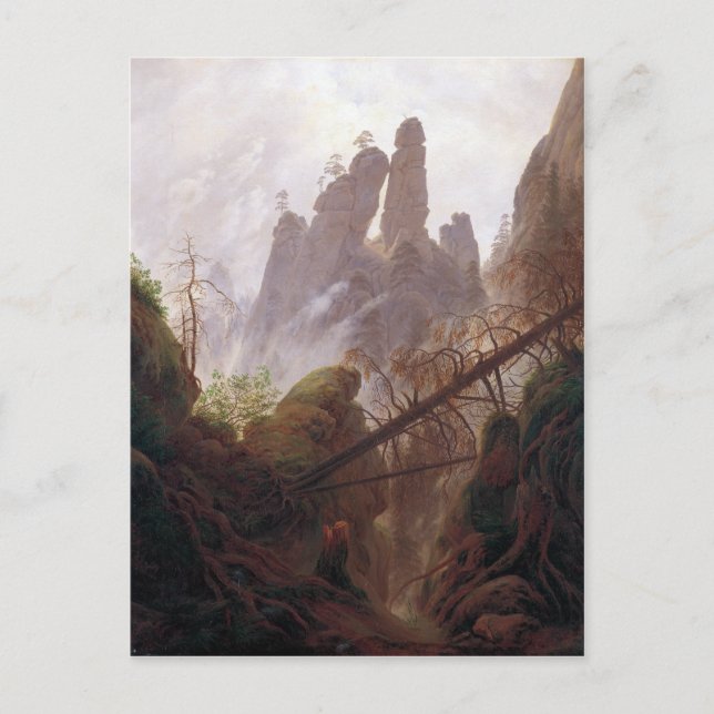 Caspar David Friedrich Rocky Landscape in the Elbe Postcard (Front)