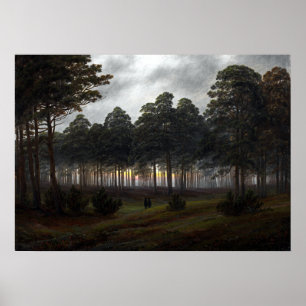 Caspar David Friedrich The Time of Day The Evening Poster