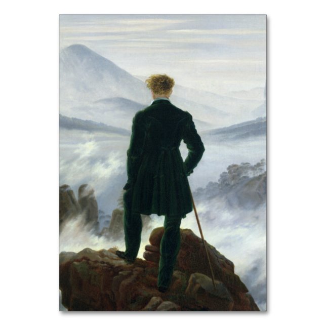 Caspar David Friedrich - The Wanderer Table Number (Front)