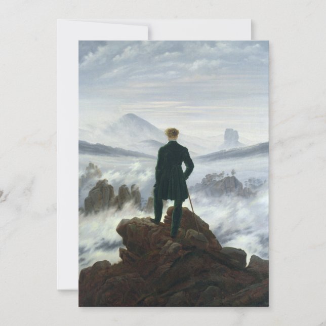 Caspar David Friedrich - Wanderer above the Sea Card (Front)