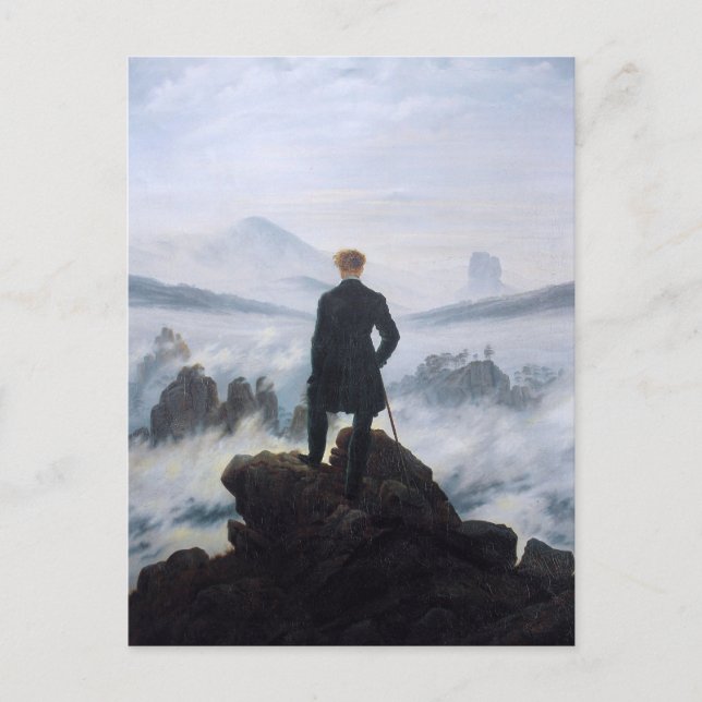 CASPAR DAVID FRIEDRICH - Wanderer above the sea Postcard (Front)