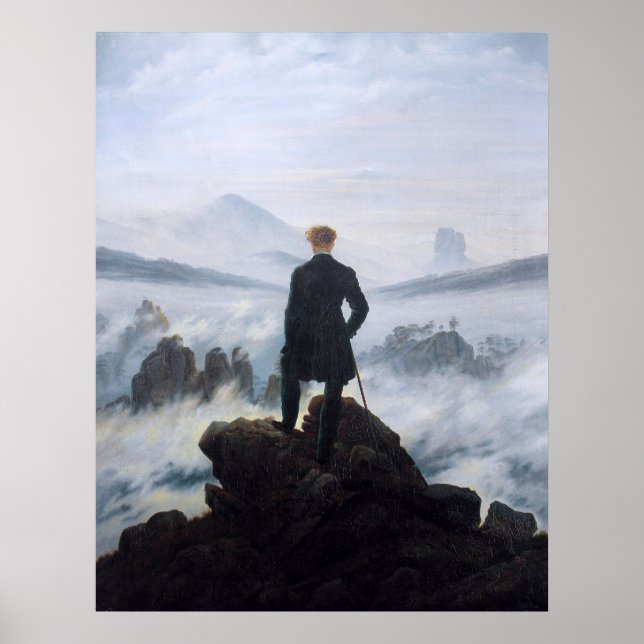 CASPAR DAVID FRIEDRICH - Wanderer above the sea Poster (Front)