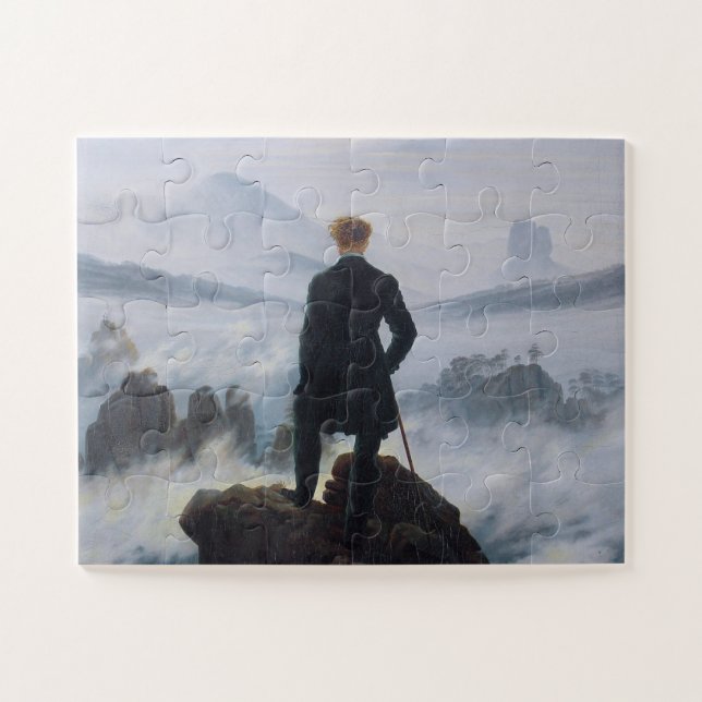 Caspar David Friedrich, Wanderer  the Sea of fog Jigsaw Puzzle (Horizontal)