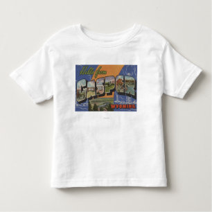 Casper, Wyoming - Large Letter Scenes Toddler T-Shirt