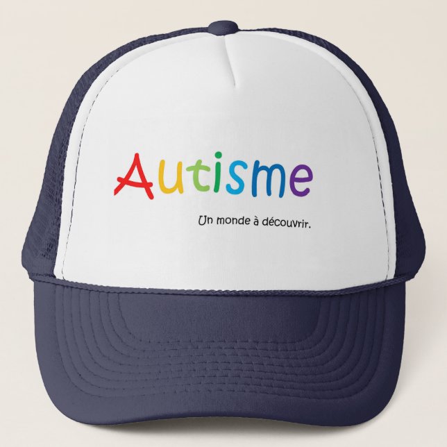 Casquette Autisme un monde à découvrir Trucker Hat (Front)