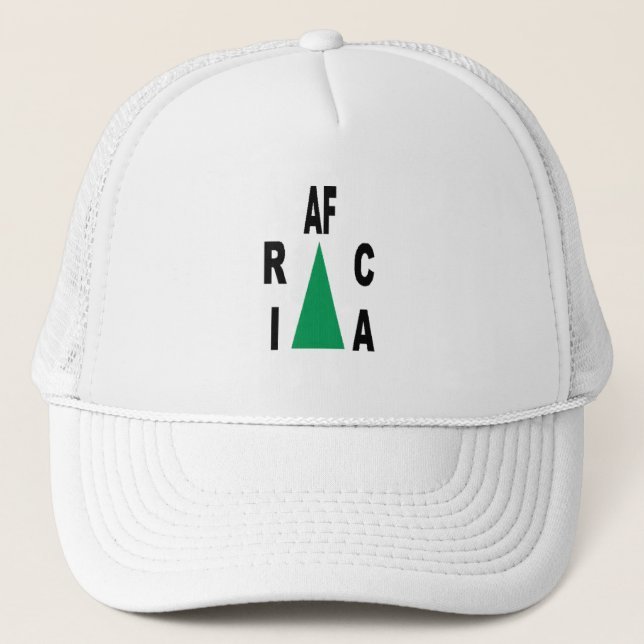 Casquette Trucker blanche  DESIGN  AFRICA  Hat (Front)