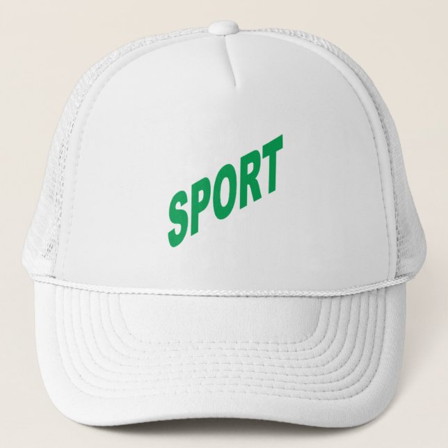 Casquette Trucker blanche  SPORT Hat (Front)