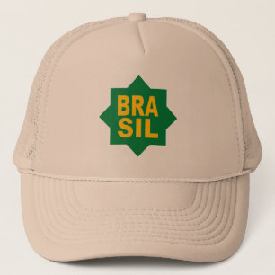 CASQUETTE TRUCKER KAKI DESIGN BRASIL HAT
