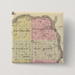 Cass County, Nebraska 15 Cm Square Badge