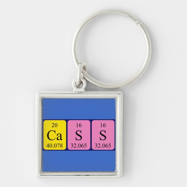 Cass periodic table name keyring (Front)