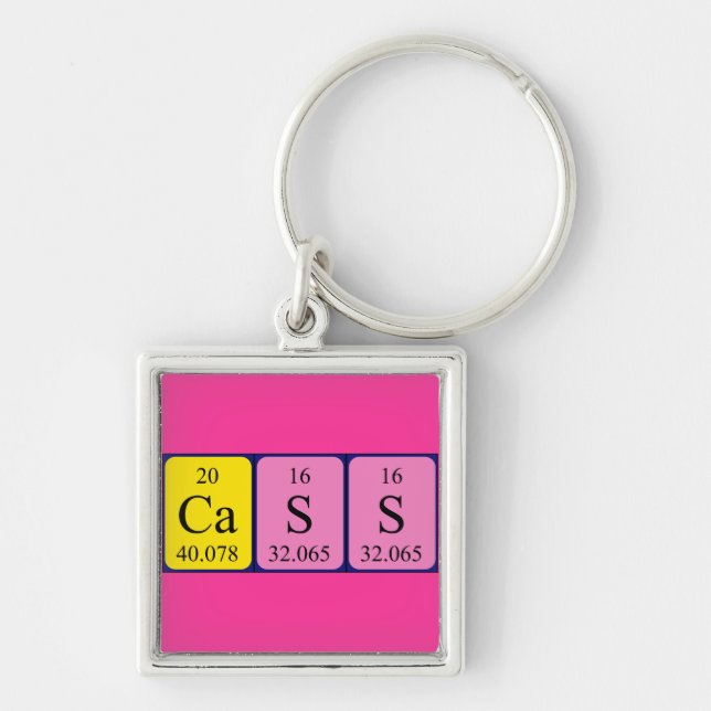 Cass periodic table name keyring (Front)