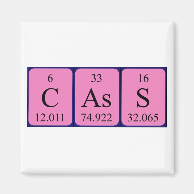 Cass periodic table name magnet (Front)