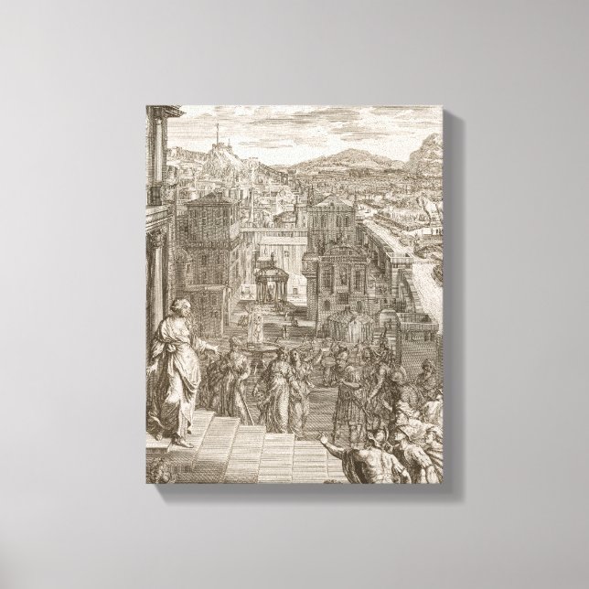 Cassandra Foretells the Trojans Their Fate and is Canvas Print (Front)