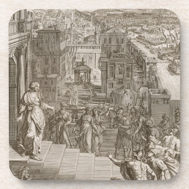 Cassandra Foretells the Trojans Their Fate and is Coaster (Front)