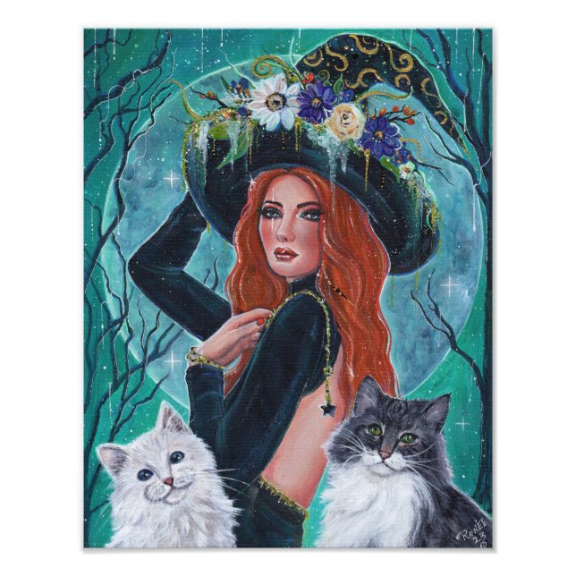 Cassandra Halloween witch by Renee Lavoie Photo Print (Front)