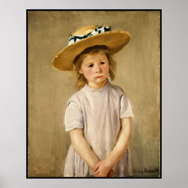 Cassatt Child in Straw Hat Poster (Front)