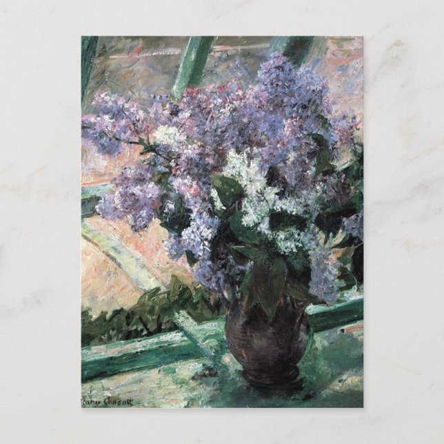 Cassatt’s "Lilacs in a Window" Postcard (Front)