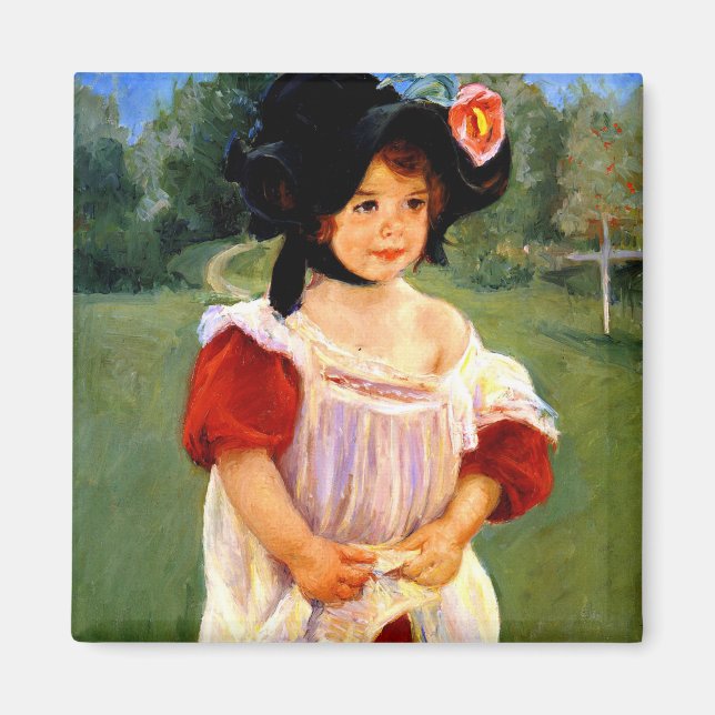Cassatt - Spring, Margot Standing in a Garden Magnet (Front)