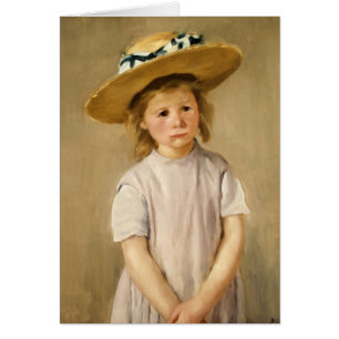 Cassatt's Child in Straw Hat - with a Sweet Smile