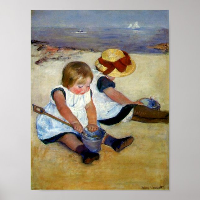 Cassatt's Children on the Beach Poster (Front)