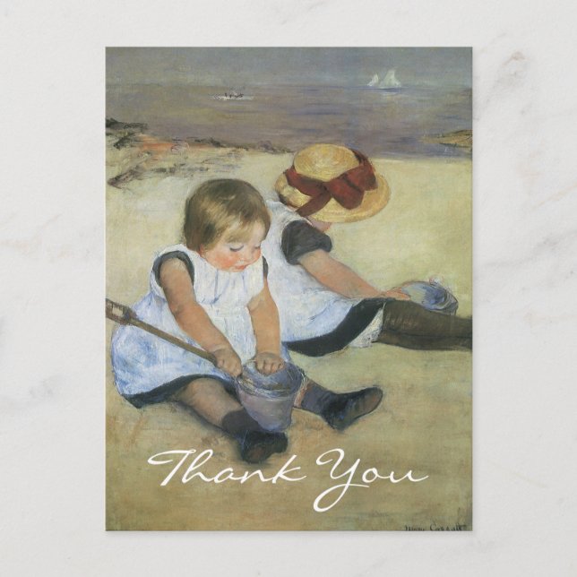 Cassatt's Children Playing on the Beach Postcard (Front)