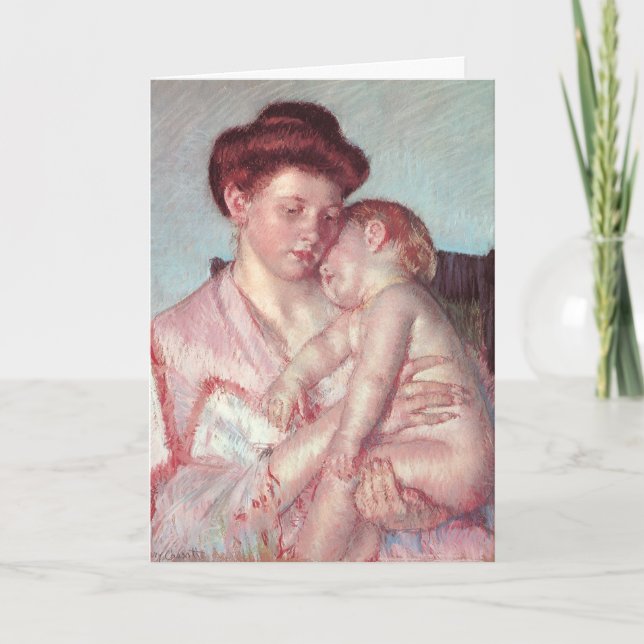 Cassatt's Sleepy Baby, Happy Mother's Day Card (Front)