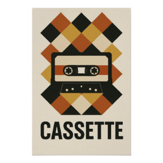 CASSETTE - A graphic explosion of nostalgia Poster