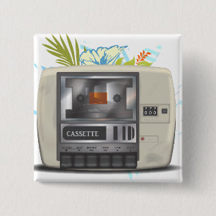 Cassette Deck 15 Cm Square Badge