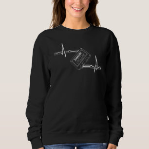 Cassette Heartbeat Country Music Mix Retro Musicia Sweatshirt