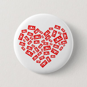 Cassette Love 6 Cm Round Badge