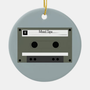 Cassette, Mixed Tape Ceramic Tree Decoration