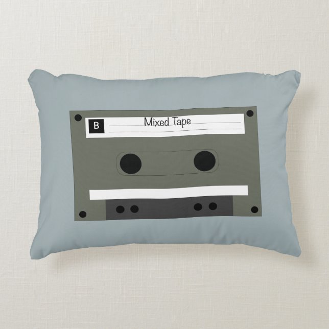 Cassette, Mixed Tape Decorative Cushion (Front)