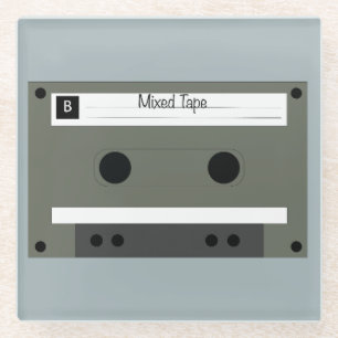 Cassette, Mixed Tape Glass Coaster