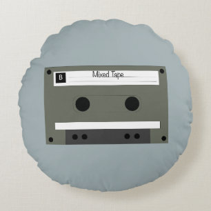 Cassette, Mixed Tape Round Cushion