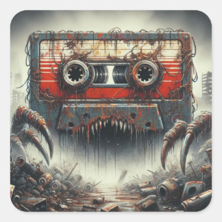 Cassette Monster Square Sticker