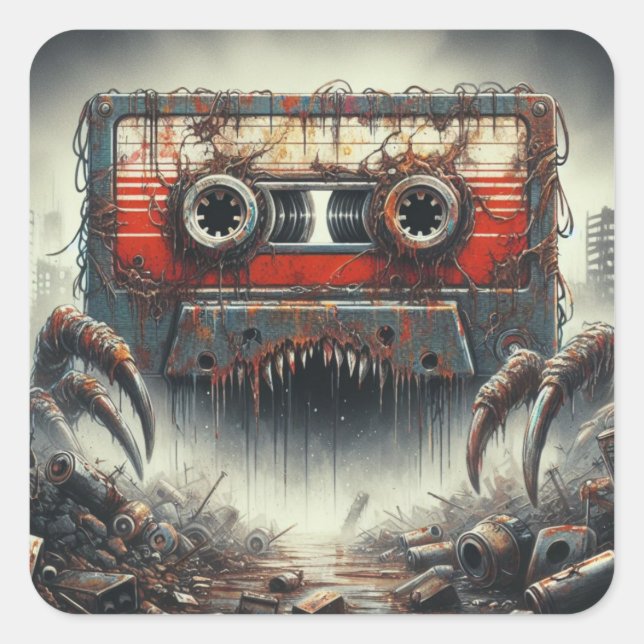 Cassette Monster Square Sticker (Front)