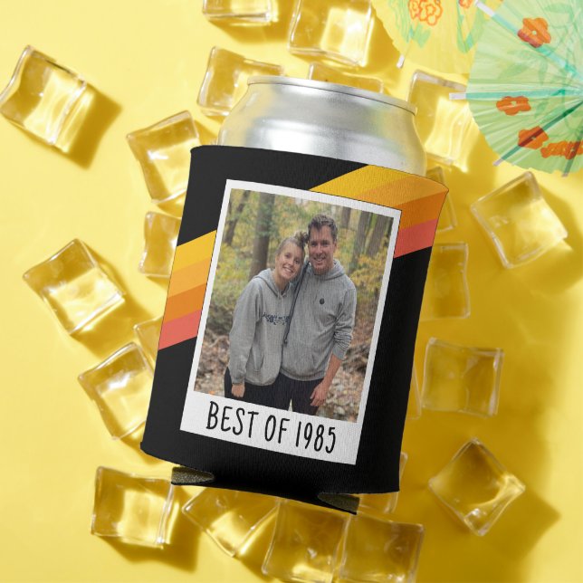 Cassette Tape 40th Birthday Best of 1985 Beer Can Cooler (In Situ Summer)