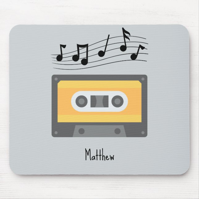Cassette Tape Audio Cassette Personalised Mouse Pad (Front)