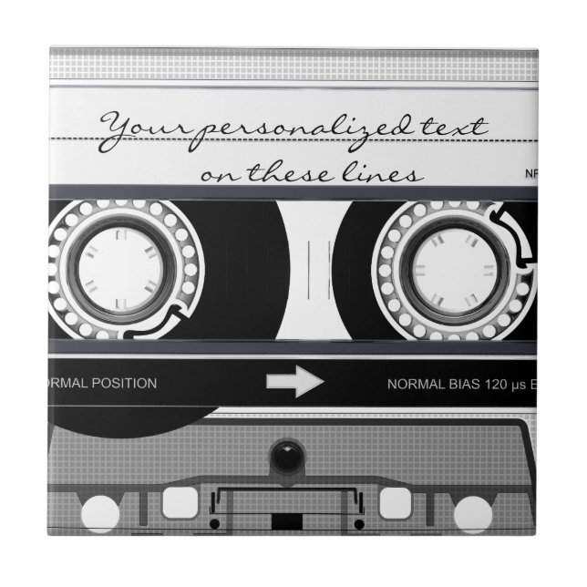 Cassette tape - black - tile (Front)