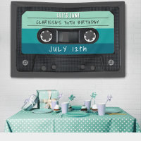 Cassette Tape Blue Retro Birthday Party