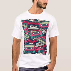 Cassette Tape: Colourful Irregular Pattern. T-Shirt