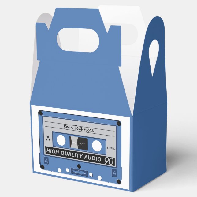 Cassette Tape custom favour box (Opened)