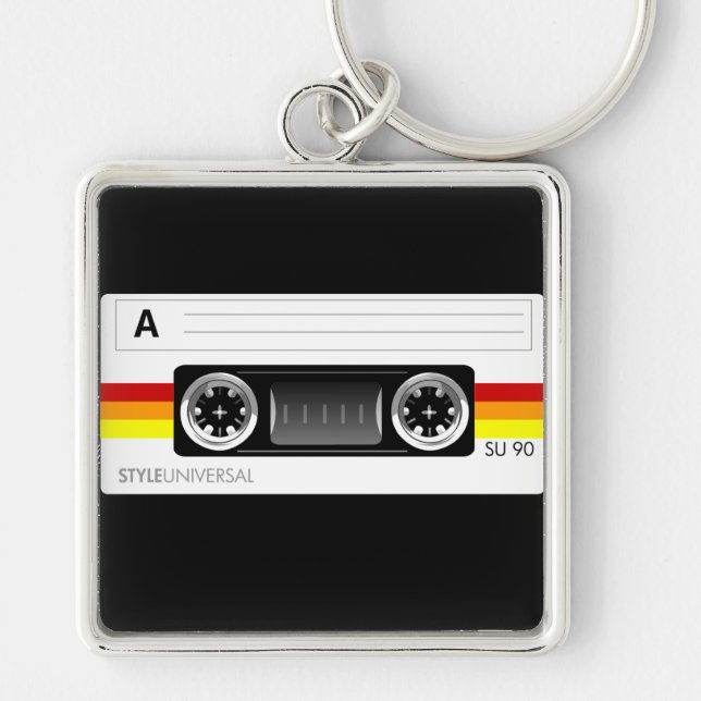 Cassette tape label keychain (Front)