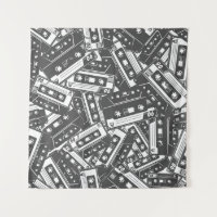 Cassette Tape: Monochrome Vintage Pattern