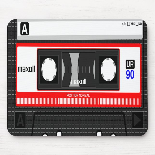 Cassette Tape Mousepad, Music Lover Mouse Pad (Front)