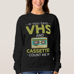Cassette Tape Music Player Recorder Mix Audio Coll Sweatshirt