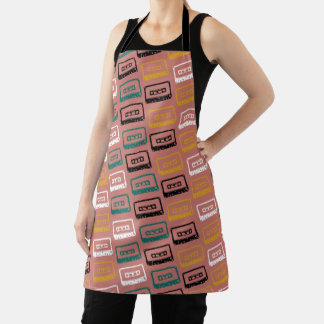 Cassette Tape Pattern Apron