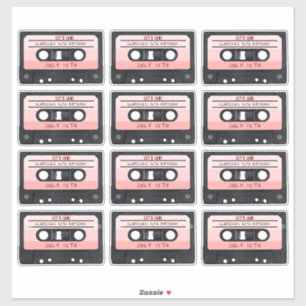 Cassette Tape Pink Retro Birthday Party