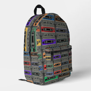 Cassette Tape Printed Backpack
